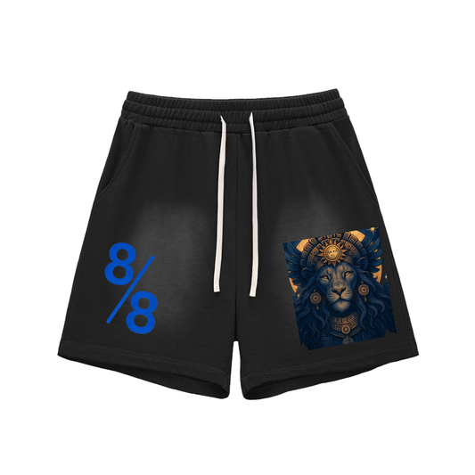 Lions Gate Sun Fade Raw Edge Cotton Shorts