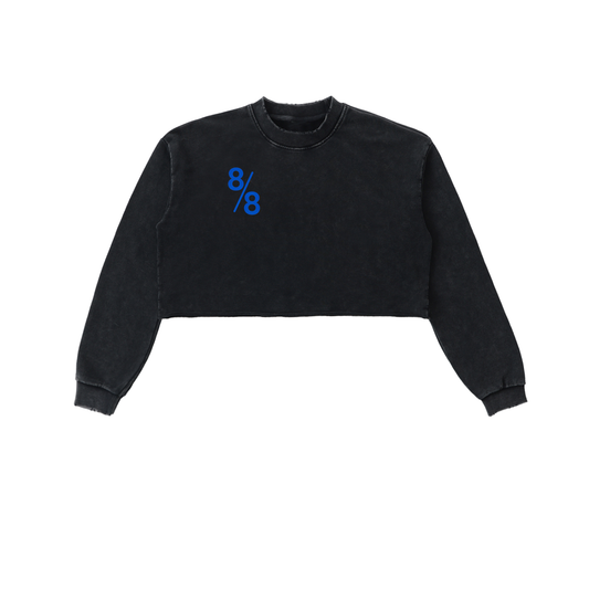 Lions Gate Snow Washed Raw Edge Cropped Sweatshirt