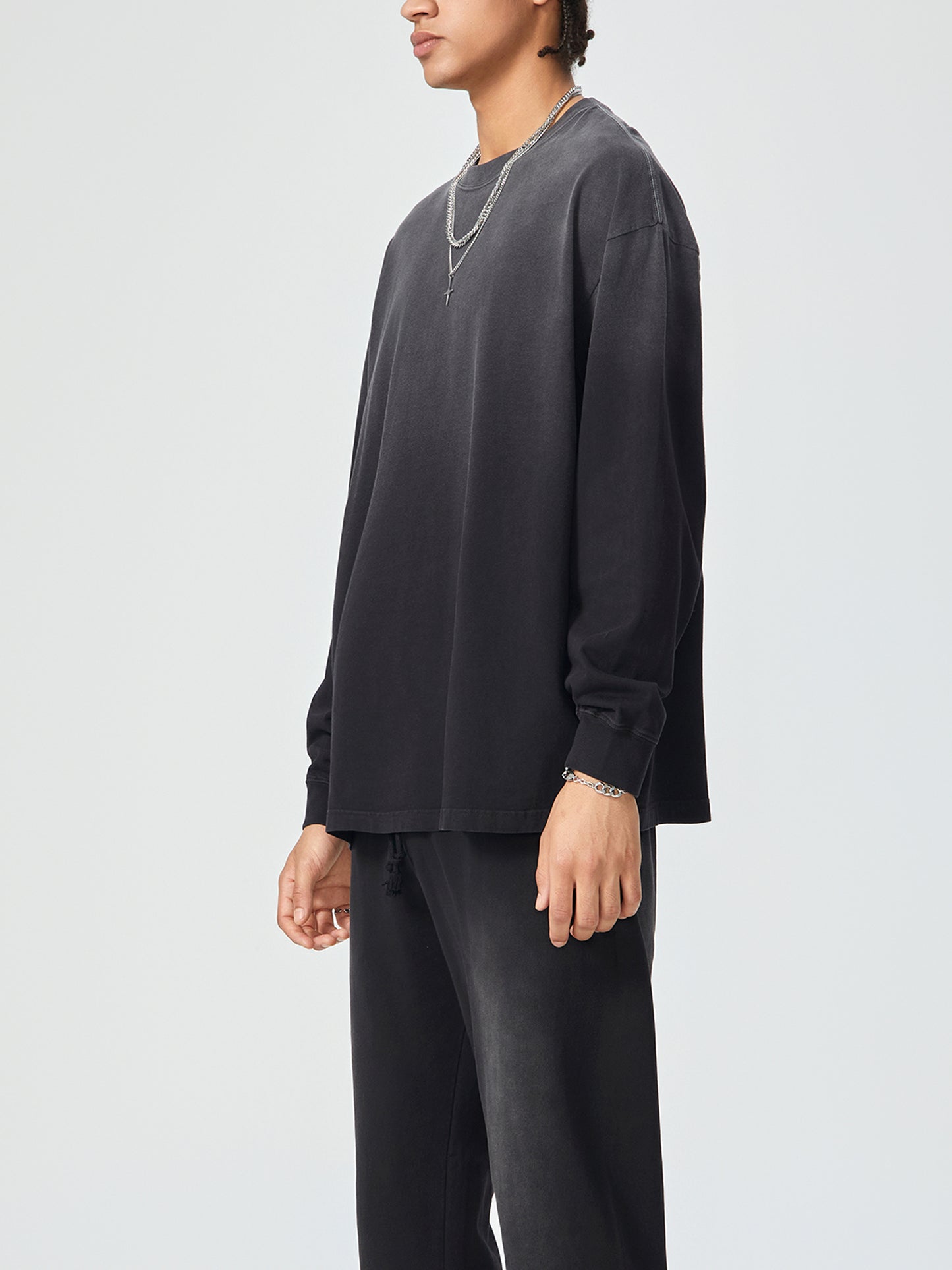 Lions Gate Gradient Vintage Washed Long Sleeve Tee - 270 GSM