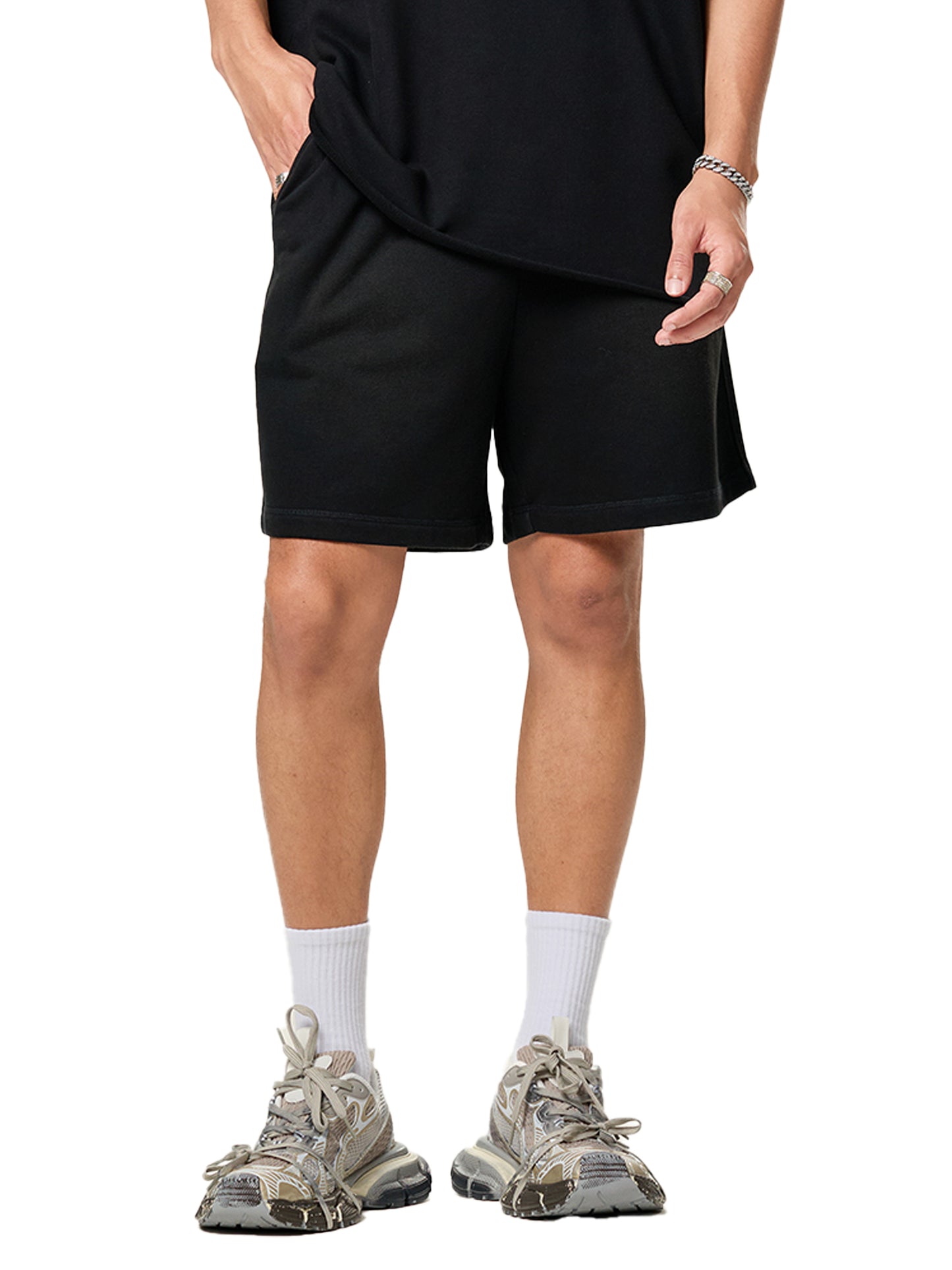 Lions Gate Sun Fade Raw Edge Cotton Shorts