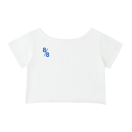 Lions Gate Off-Shoulder Rolled Hem Cotton T-Shirt